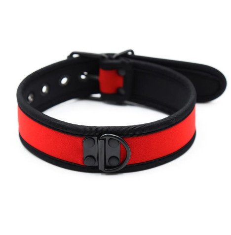 Neoprene Puppy Collar Adjustable Red
